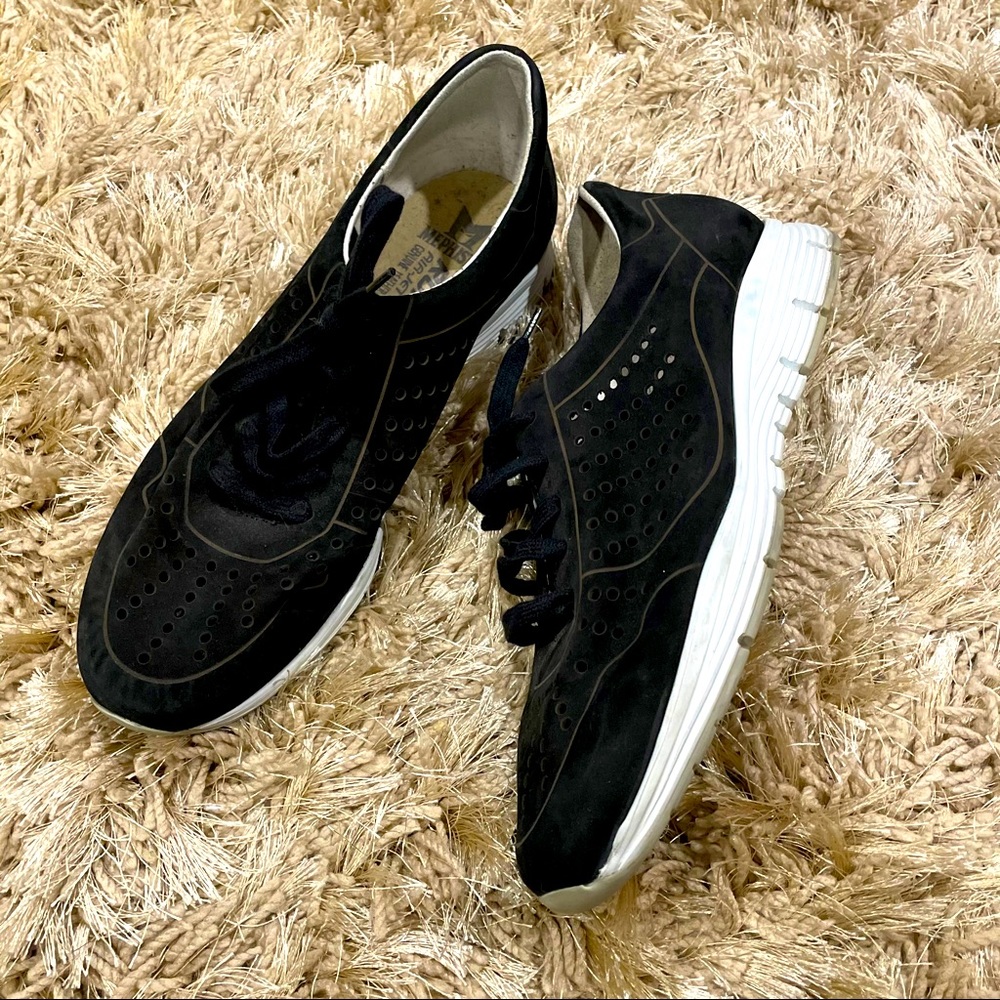 MEPHISTO SPORTY LACE-UP BLACK SUEDE SHOES SIZE 7